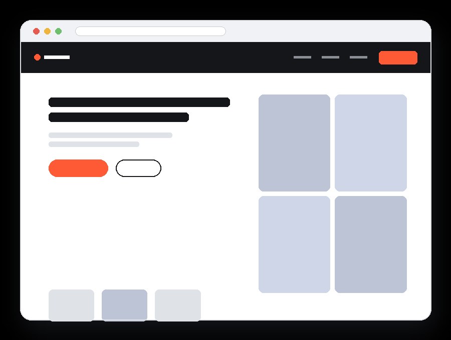 Enterprise website design with a structured, multi-section layout